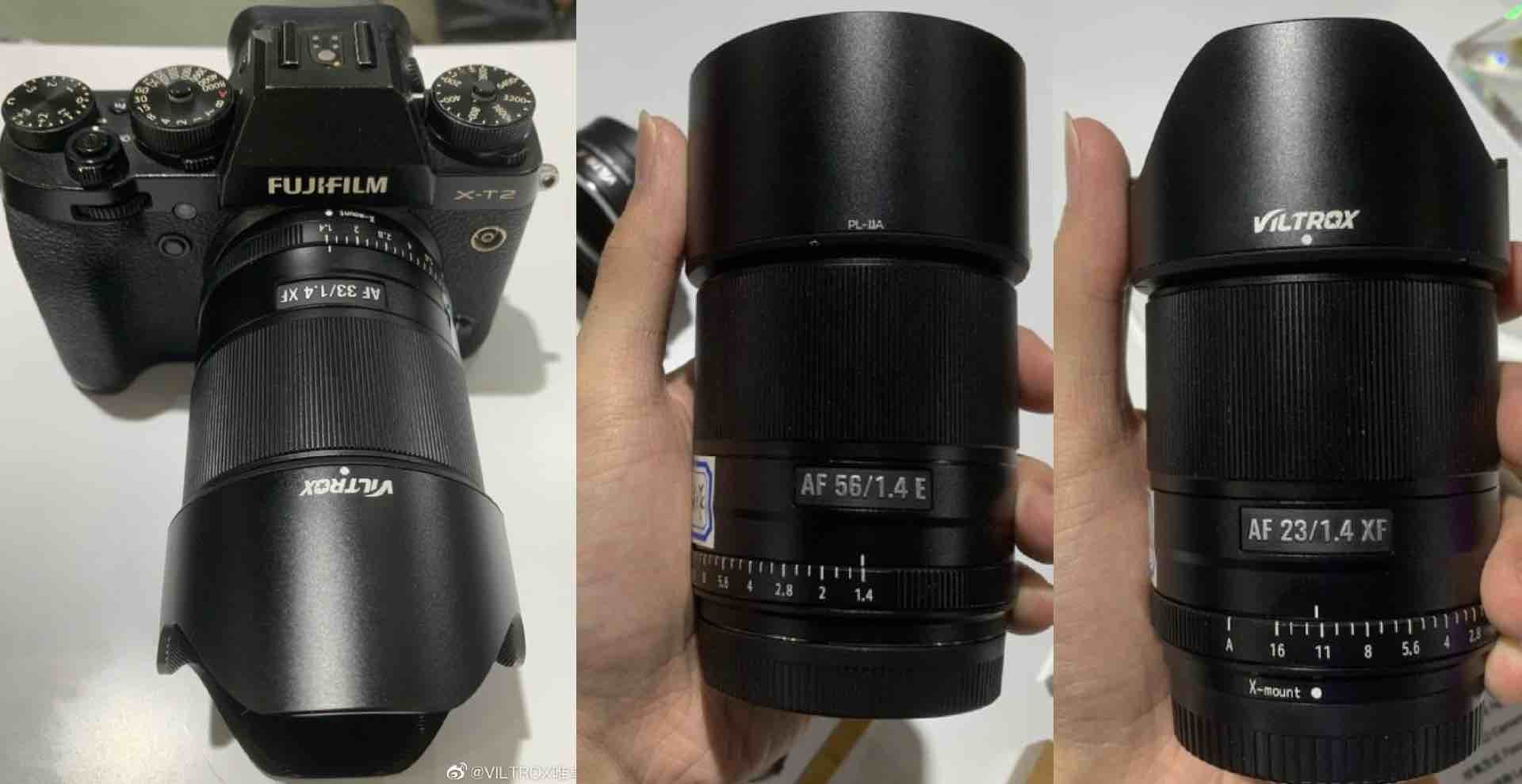 NEW Images of Viltrox 23mm f/1.4, 33mm f/1.4 and 56mm f/1.4 Autofocus Lenses for X - Rumors