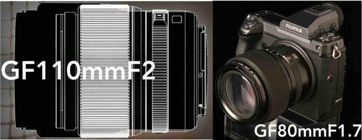 LEFT: GF110mm f/2 vs GF 80mm f/1.7 Size Comparison // RIGHT: GF 80mm f/1.7 mockup