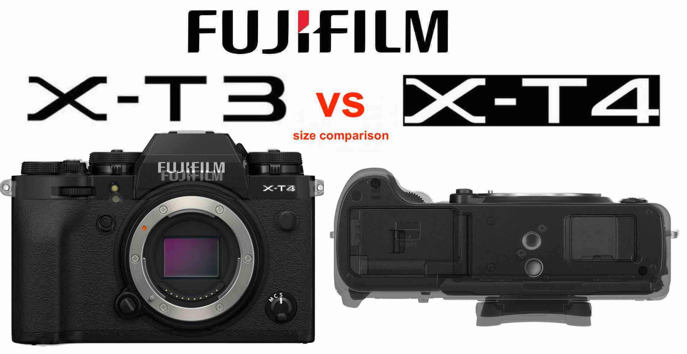 Fujifilm vs Fujifilm X-T3 vs X-H1 vs Sony A7III Size Comparison - Fuji Rumors