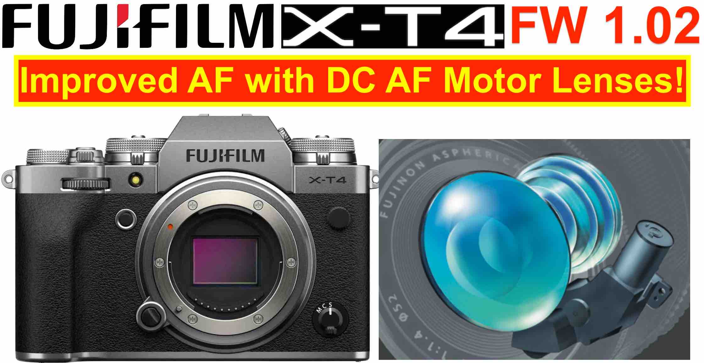 Fujifilm X-T4 1.02 Improves Autofocus with Fujinon Lenses (+ Last Spaces for Rico's Fuji X Workshop) - Fuji Rumors