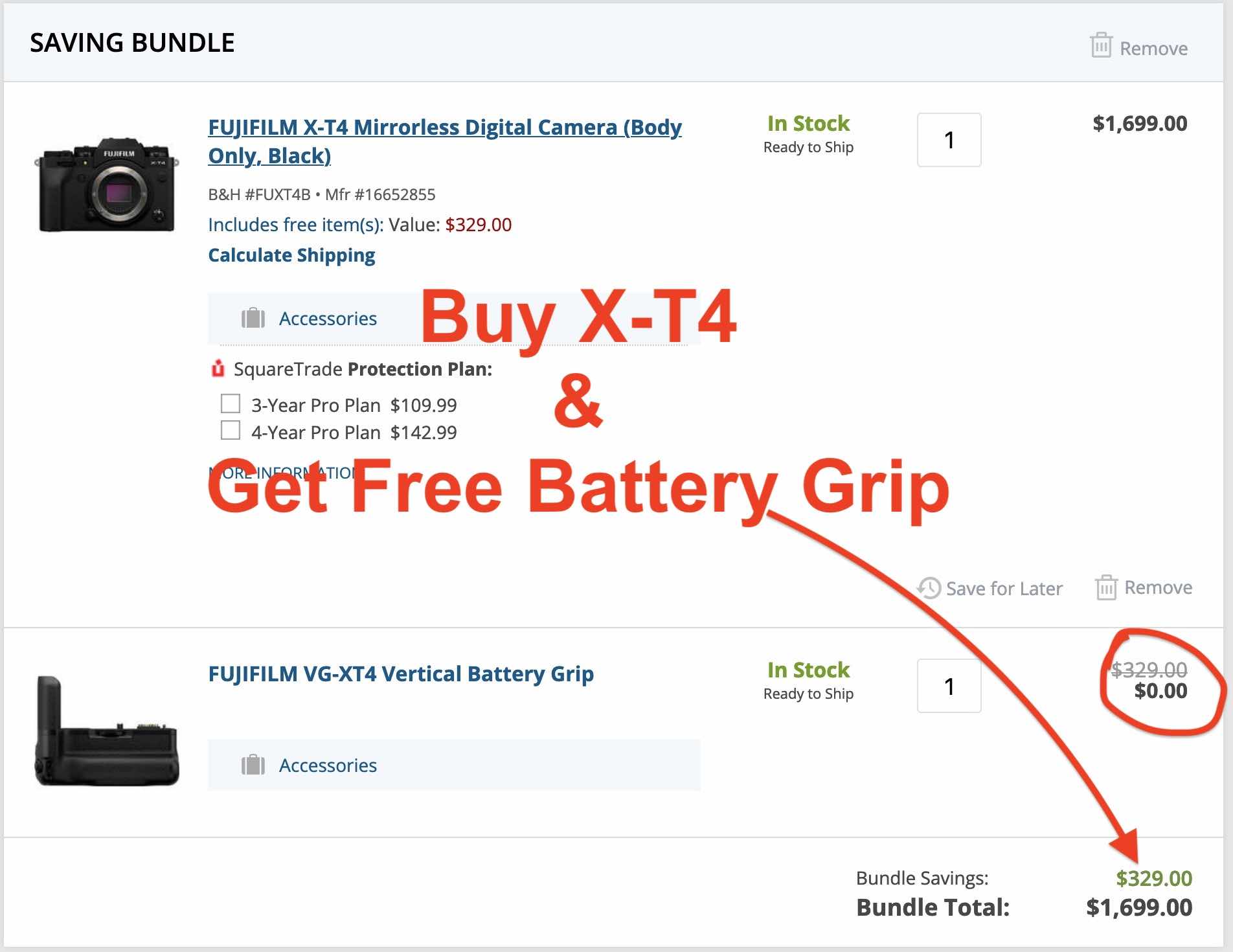 Buy Fujifilm X T4 And Get Vertical Battery Grip For Free Save 329 Fuji Rumors
