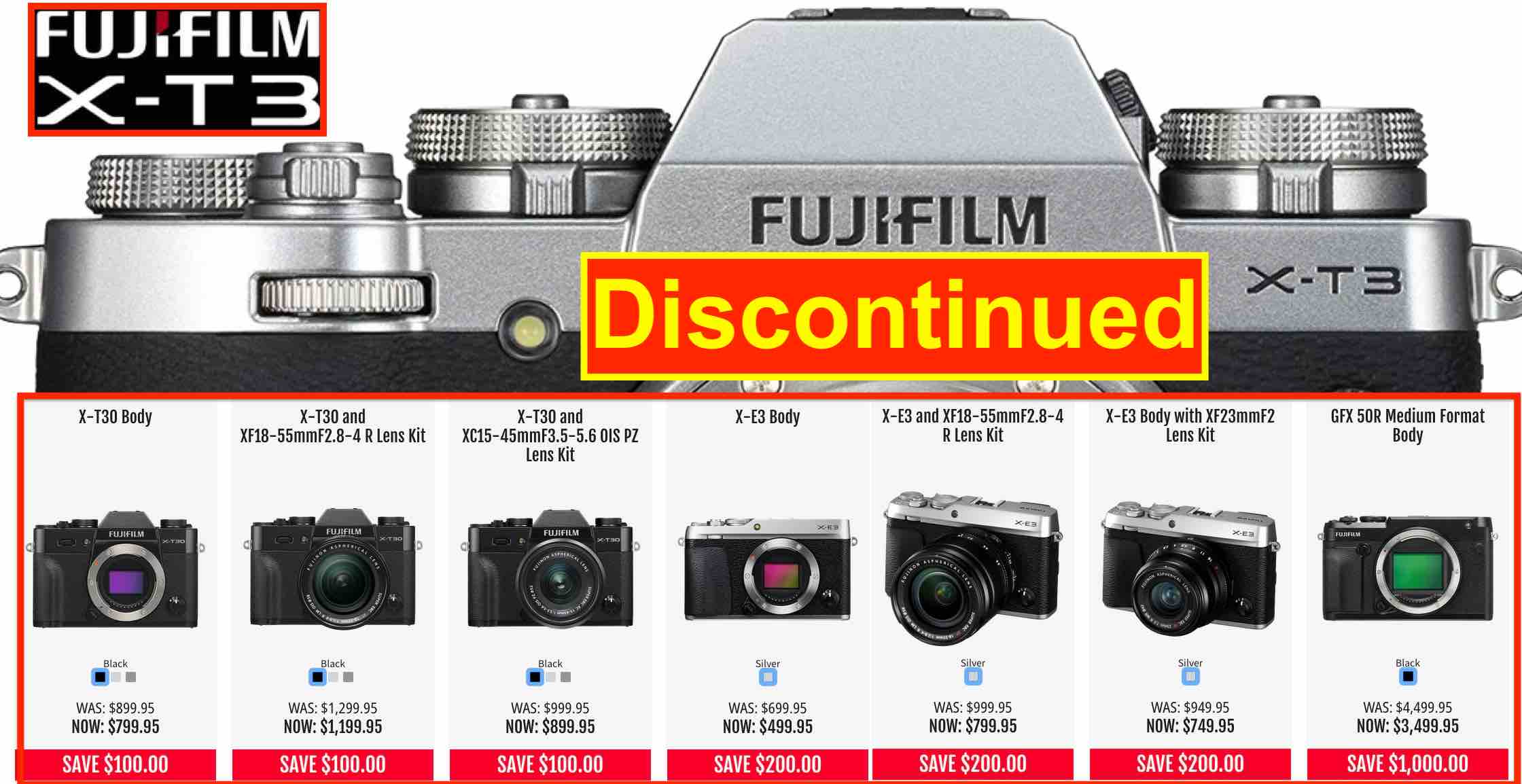 Afstoten zeewier Redenaar Fujifilm X-T3 Discontinued and $500 Rebated Removed from Fujifilm Winter  Deals List - Here is Why! - Fuji Rumors