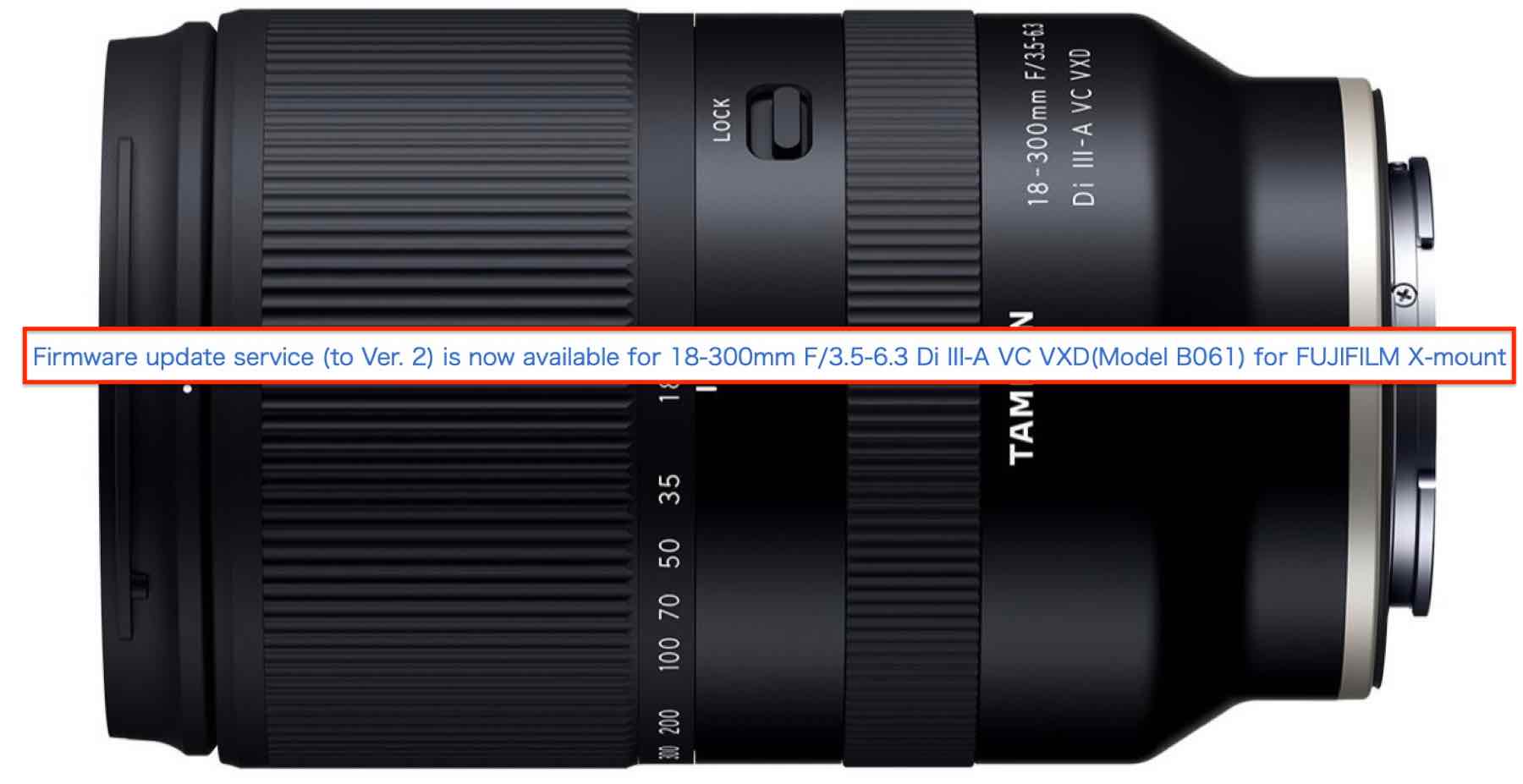 Tamron 18-300mm F3.5-6.3 Firmware 2 Released - Fuji Rumors