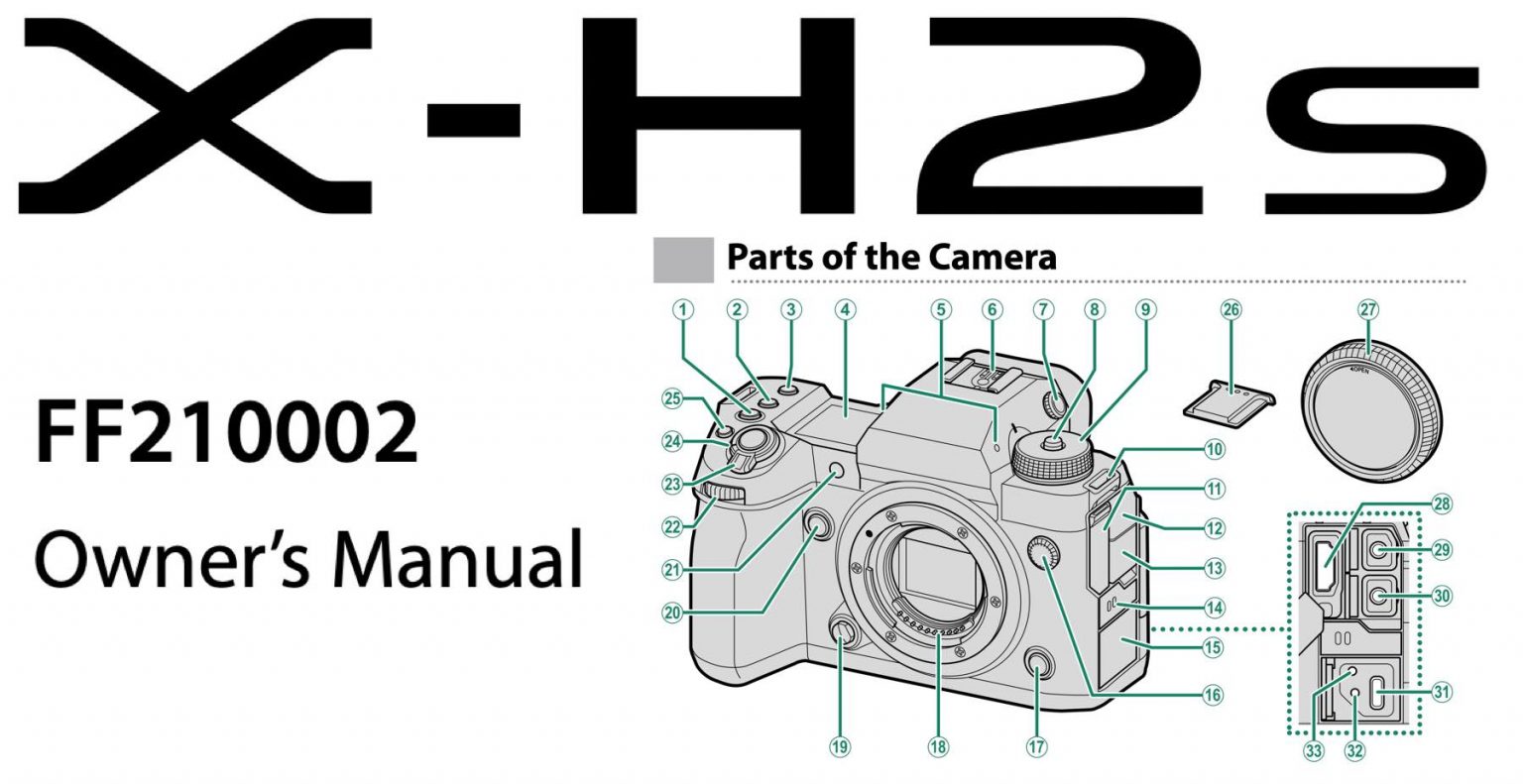 Fujifilm X-H2S Owners Manual Available - Fuji Rumors