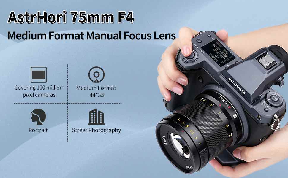 AstrHori 75mm f/4 for Fujifilm GFX Announced and More to Come