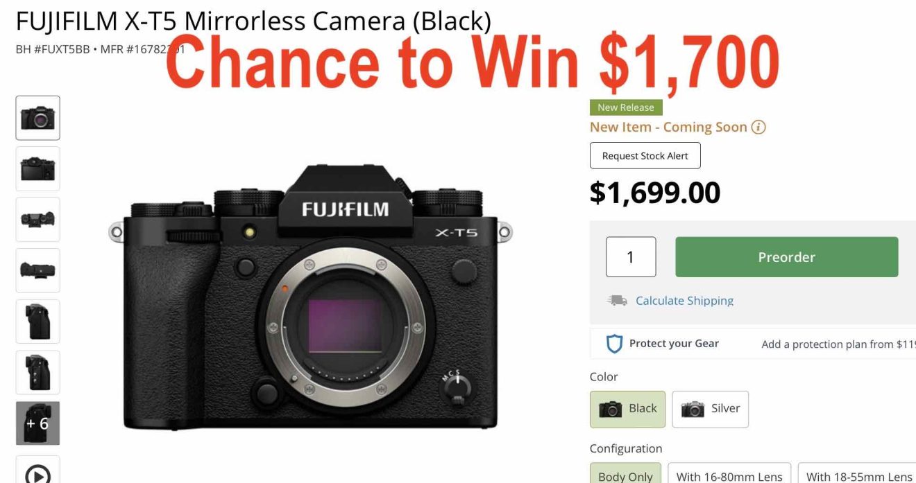 Fujifilm Introduces FUJIFILM X-T5 Mirrorless Digital Camera - Fuji Rumors