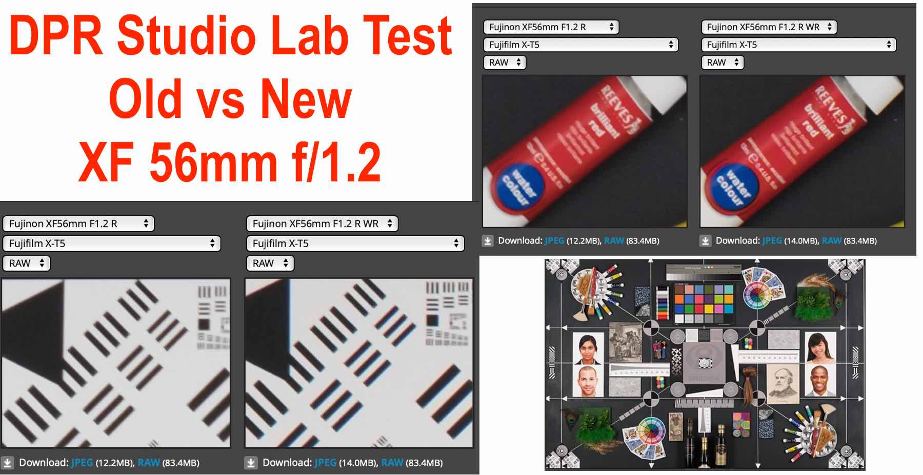 DPReview New vs Old XF 56mm f/ Studio Test - Not Sufficient Difference  to Justify Switch to New 56 for Lab Test - Fuji Rumors