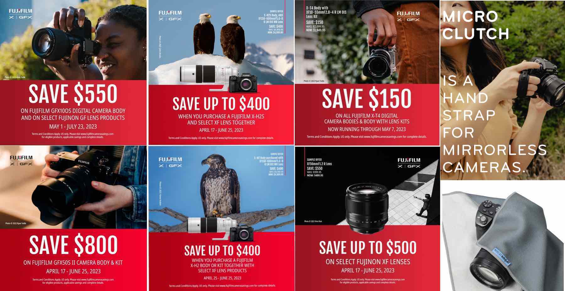 Fujifilm X/GFX Deals Continue and Peak Design Micro Clutch Raises