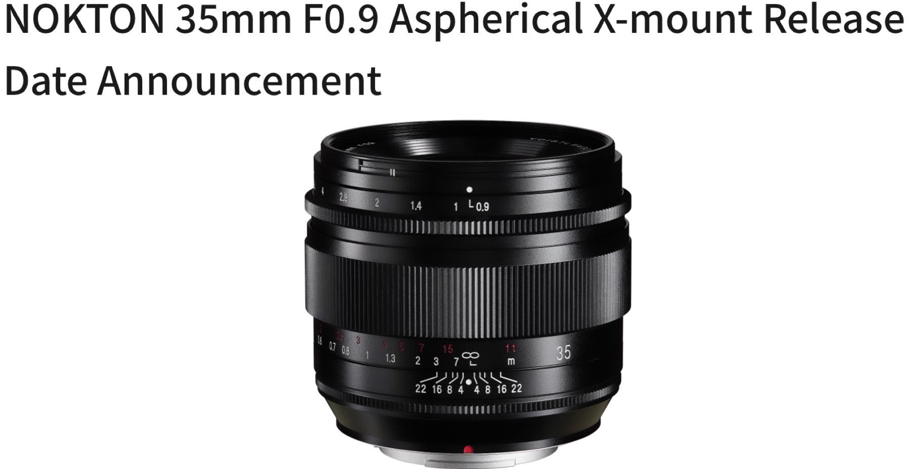Voigtlander Nokton 35mm f/0.9 for Fujifilm X coming August 23