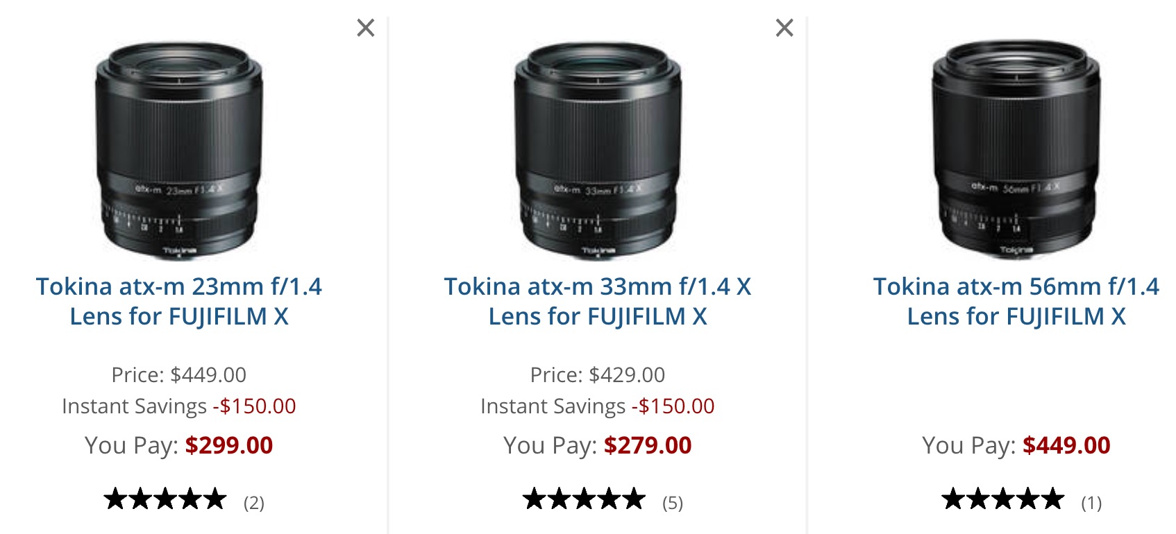 Tokina atm-x f/1.4 Fujifilm X Mount lenses Discontinued - Fuji Rumors