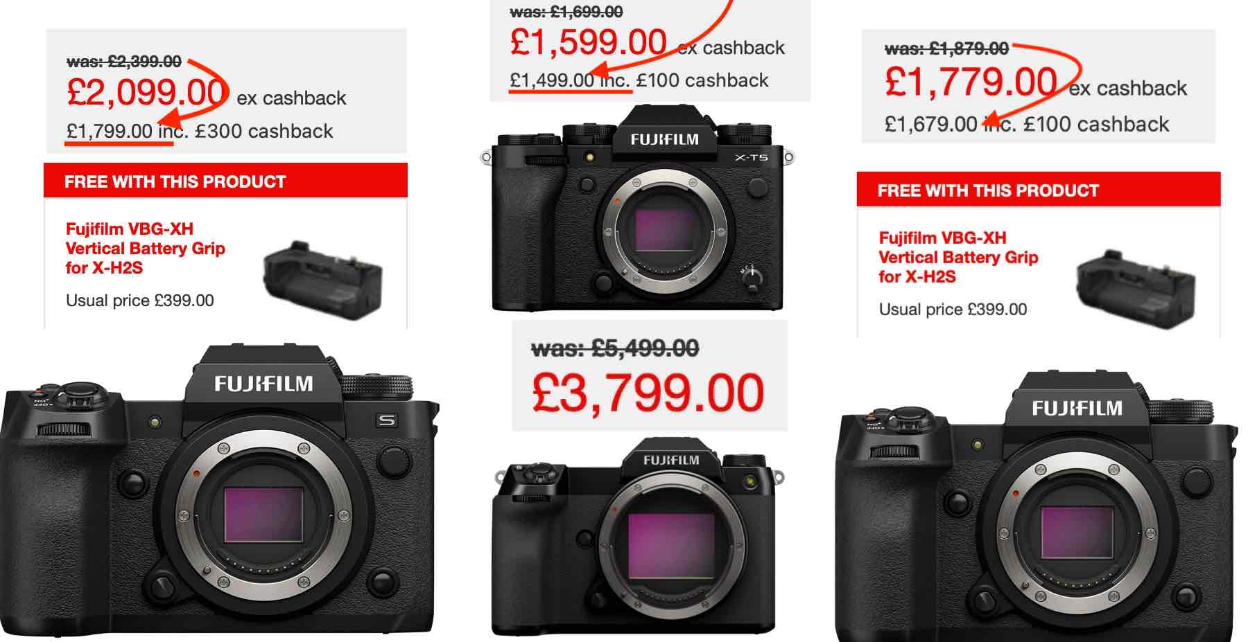 Fujifilm UK New Crazy Rebates on X-H2S (-£1,000), X-H2 (-£600), X-T5  (-£200), GFX100S (-£1,700) - Fuji Rumors